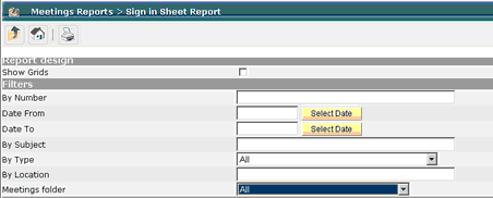 Sign in Sheet Print Screen